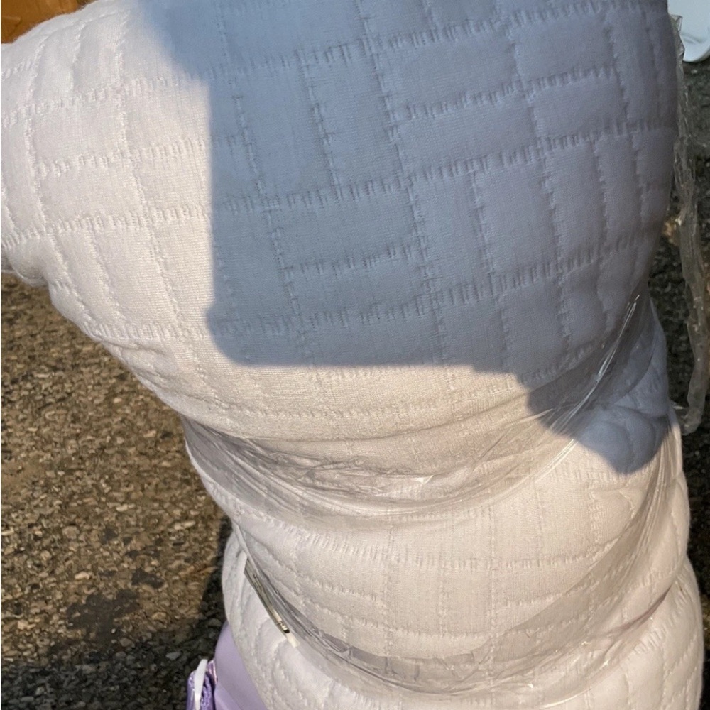 White Quilted Pillow